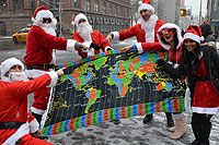 worldtimezone shop travel towel SantaCon  New York  with travel towel  list of timezones for 2024 New Years Eve party